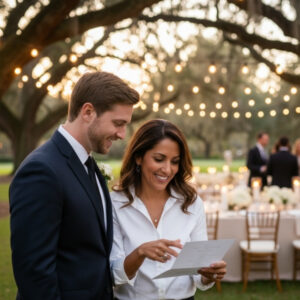 two people at a wedding